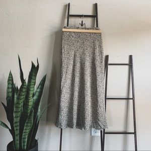 Vintage Floral Midi Skirt